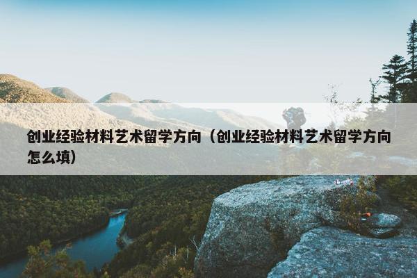 创业经验材料艺术留学方向（创业经验材料艺术留学方向怎么填）