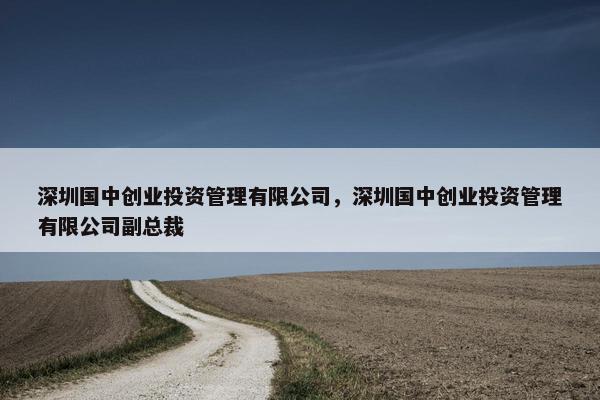 深圳国中创业投资管理有限公司，深圳国中创业投资管理有限公司副总裁