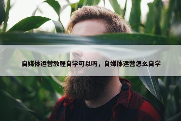 自媒体运营教程自学可以吗，自媒体运营怎么自学