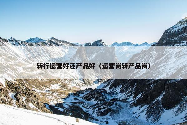 转行运营好还产品好（运营岗转产品岗）