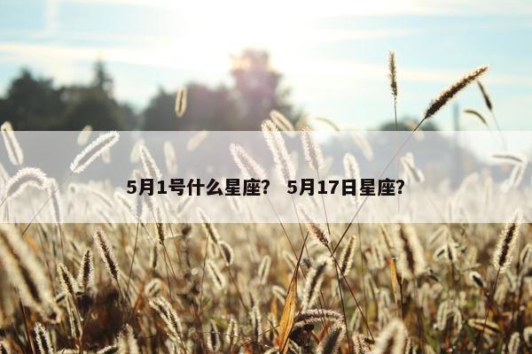 5月1号什么星座？ 5月17日星座？