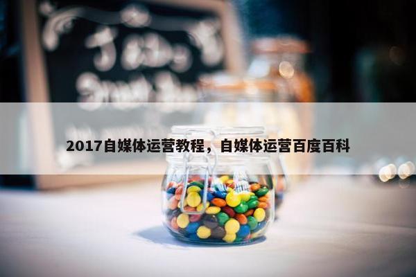 2017自媒体运营教程，自媒体运营百度百科