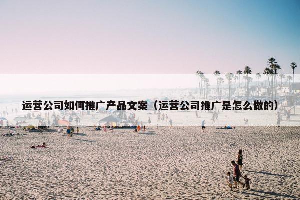 运营公司如何推广产品文案（运营公司推广是怎么做的）