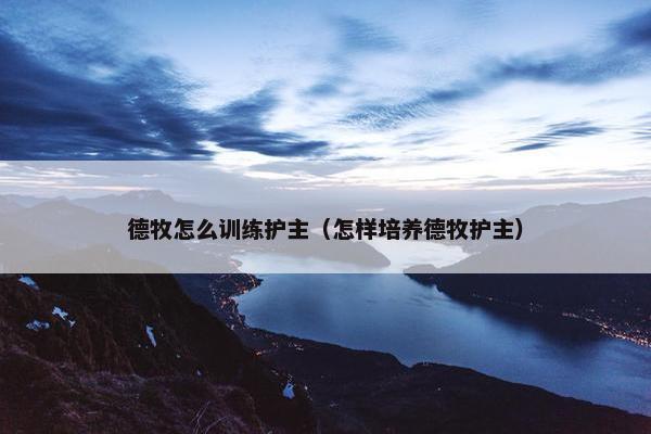 德牧怎么训练护主（怎样培养德牧护主）