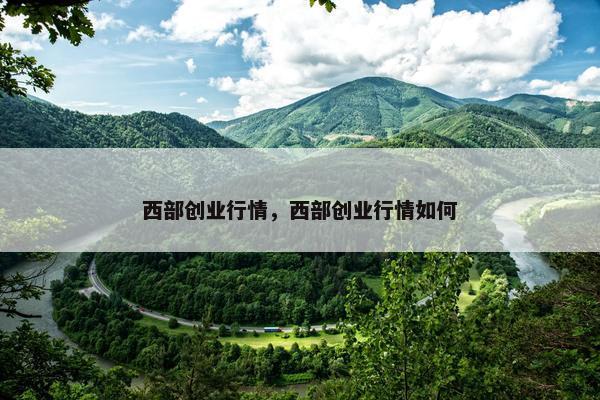 西部创业行情，西部创业行情如何