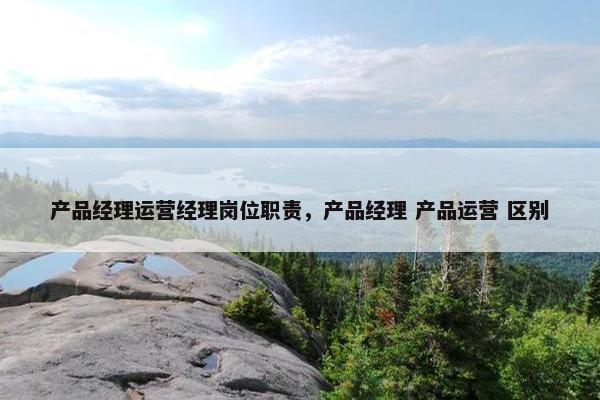 产品经理运营经理岗位职责，产品经理 产品运营 区别