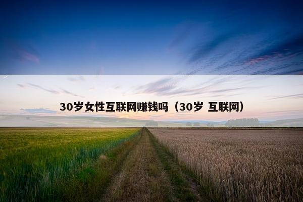 30岁女性互联网赚钱吗（30岁 互联网）