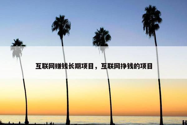 互联网赚钱长期项目，互联网挣钱的项目