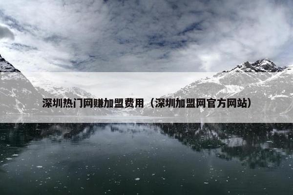 深圳热门网赚加盟费用（深圳加盟网官方网站）