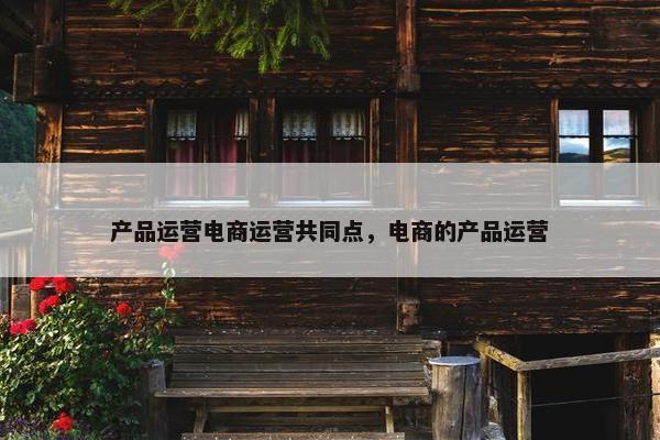 产品运营电商运营共同点，电商的产品运营