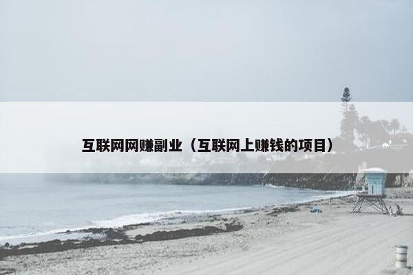 互联网网赚副业（互联网上赚钱的项目）
