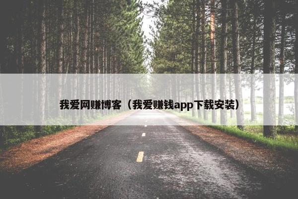 我爱网赚博客（我爱赚钱app下载安装）