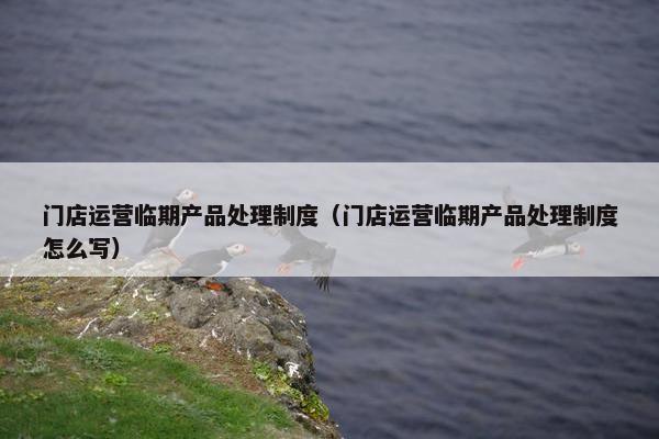门店运营临期产品处理制度（门店运营临期产品处理制度怎么写）