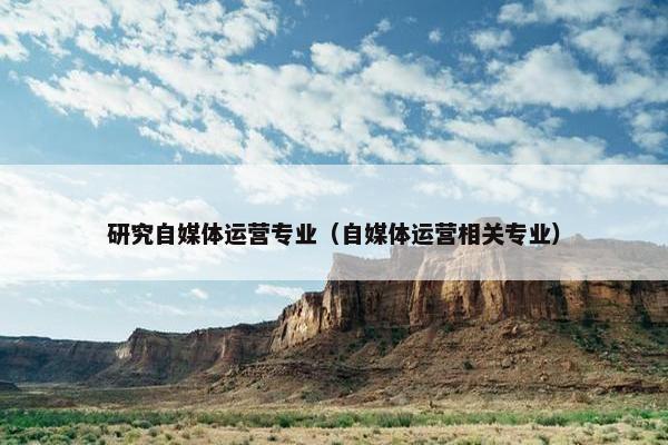 研究自媒体运营专业（自媒体运营相关专业）