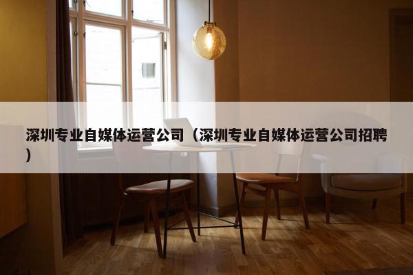 深圳专业自媒体运营公司（深圳专业自媒体运营公司招聘）