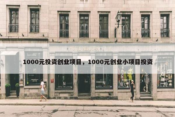 1000元投资创业项目，1000元创业小项目投资