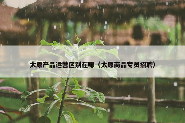 太原产品运营区别在哪（太原商品专员招聘）