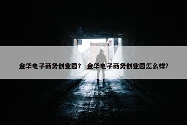 金华电子商务创业园？ 金华电子商务创业园怎么样？