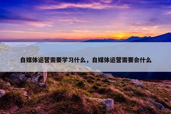 自媒体运营需要学习什么，自媒体运营需要会什么