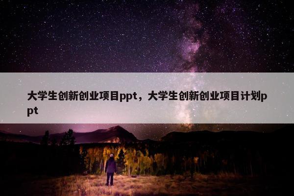大学生创新创业项目ppt，大学生创新创业项目计划ppt