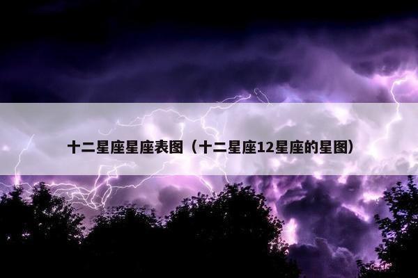 十二星座星座表图（十二星座12星座的星图）