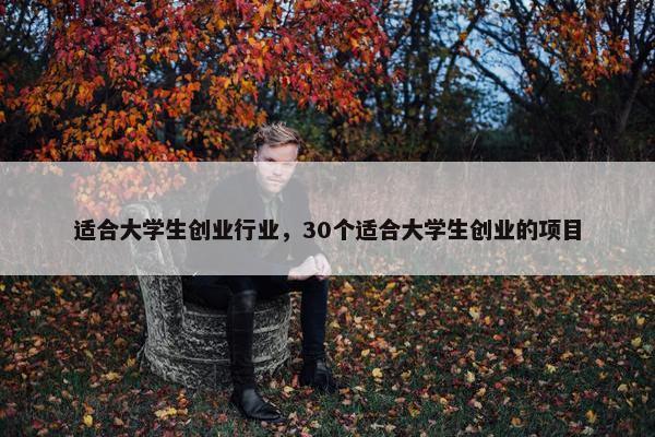 适合大学生创业行业，30个适合大学生创业的项目