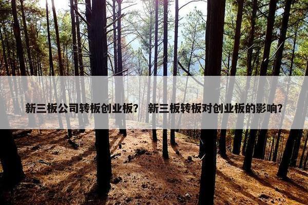 新三板公司转板创业板？ 新三板转板对创业板的影响？