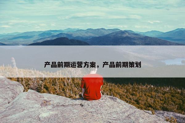 产品前期运营方案，产品前期策划