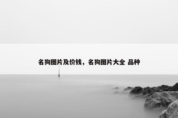 名狗图片及价钱，名狗图片大全 品种