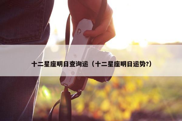 十二星座明日查询运（十二星座明日运势?）