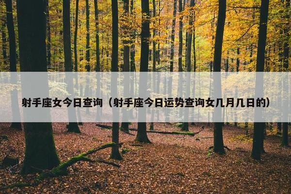 射手座女今日查询（射手座今日运势查询女几月几日的）