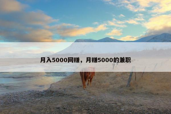 月入5000网赚，月赚5000的兼职