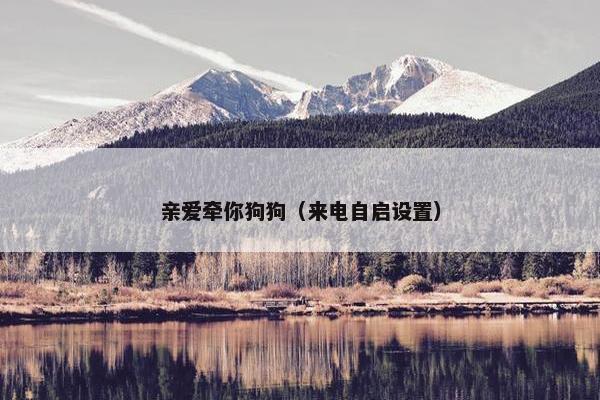 亲爱牵你狗狗（来电自启设置）