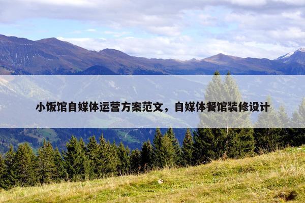 小饭馆自媒体运营方案范文，自媒体餐馆装修设计