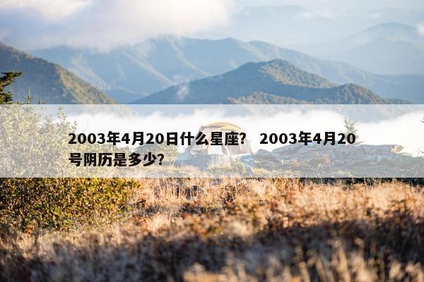 2003年4月20日什么星座？ 2003年4月20号阴历是多少？