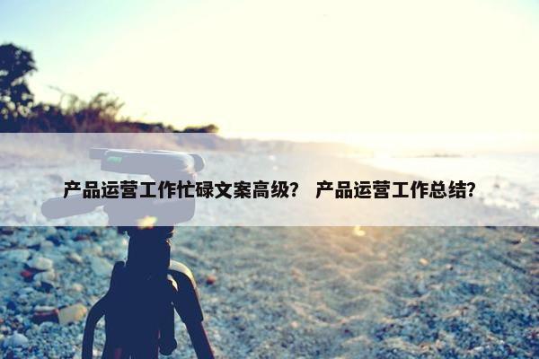 产品运营工作忙碌文案高级？ 产品运营工作总结？