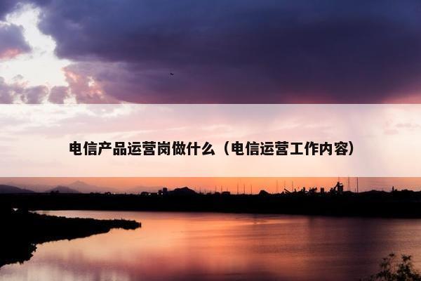 电信产品运营岗做什么（电信运营工作内容）