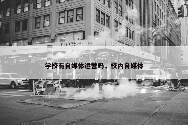 学校有自媒体运营吗，校内自媒体