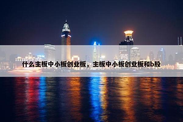 什么主板中小板创业板，主板中小板创业板和b股
