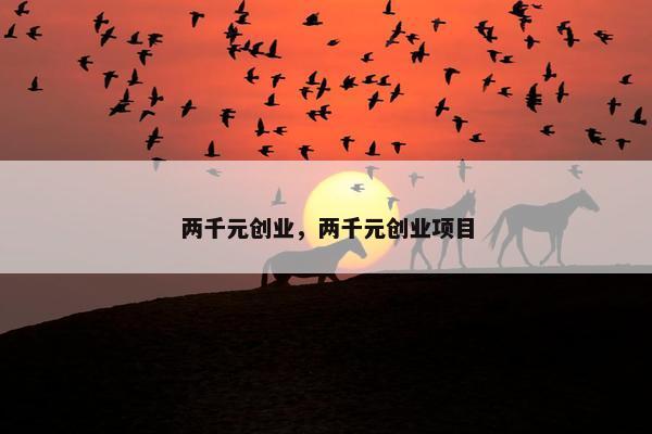 两千元创业，两千元创业项目