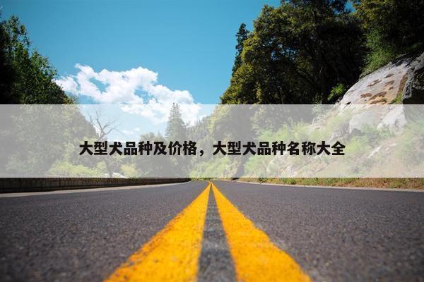 大型犬品种及价格，大型犬品种名称大全
