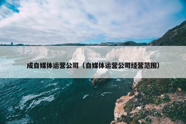 成自媒体运营公司（自媒体运营公司经营范围）