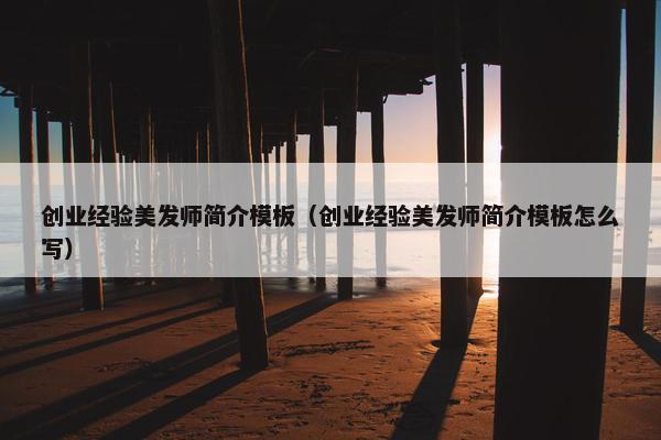 创业经验美发师简介模板（创业经验美发师简介模板怎么写）