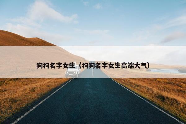 狗狗名字女生（狗狗名字女生高端大气）