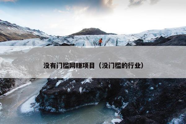 没有门槛网赚项目（没门槛的行业）