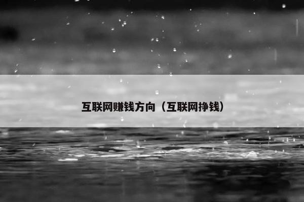 互联网赚钱方向（互联网挣钱）