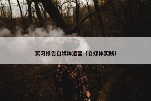 实习报告自媒体运营（自媒体实践）