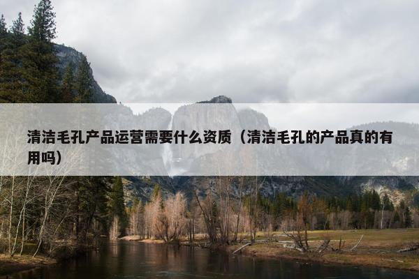 清洁毛孔产品运营需要什么资质（清洁毛孔的产品真的有用吗）