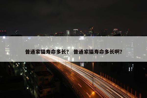 普通家猫寿命多长？ 普通家猫寿命多长啊？