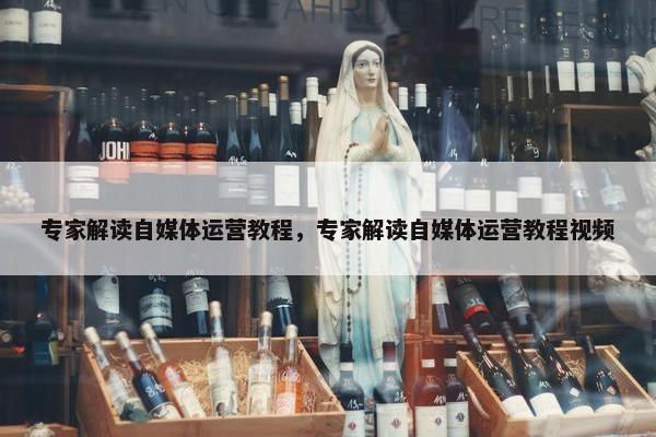 专家解读自媒体运营教程，专家解读自媒体运营教程视频